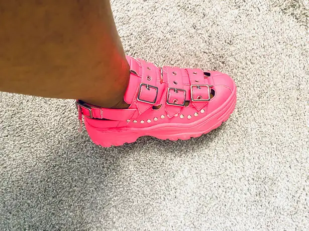 Cape Robbin Pink Buckle Cape Robin Platform Sandals