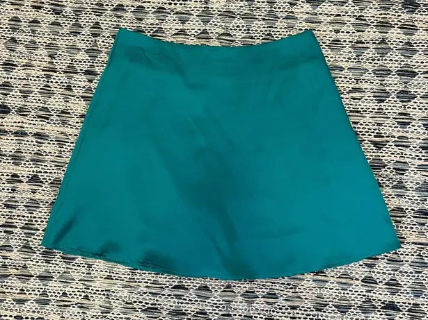 Amazon Teal Satin Skirt