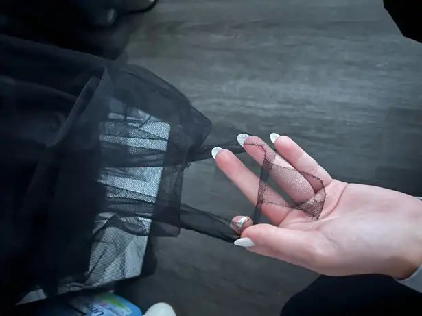 black tulle corset dress