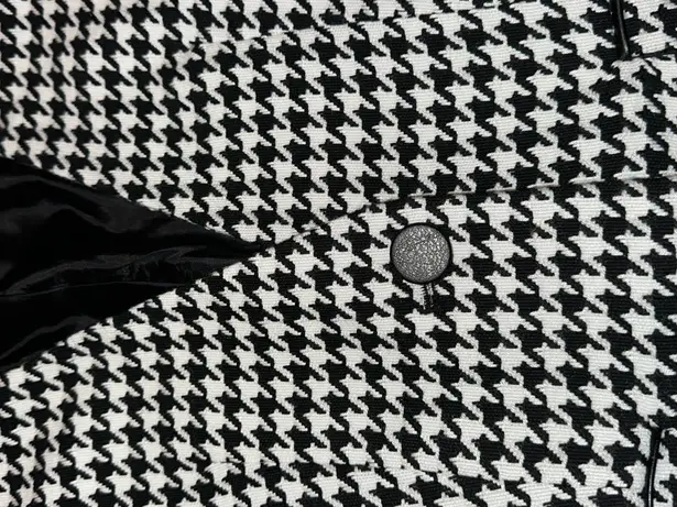 Tahari Womens Houndstooth Fitted Blazer Jacket