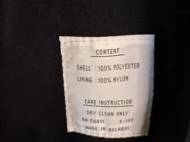 Fleet Street Long Double Breasted Pea Coat Black Size XXL