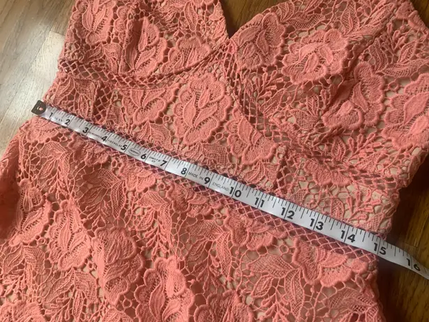 Just Me crochet lace tiered midi dress size M