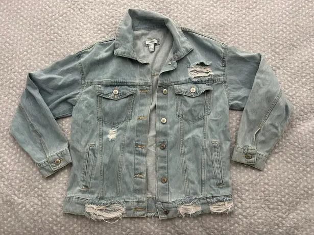 Forever 21 Distressed Jean Jacket