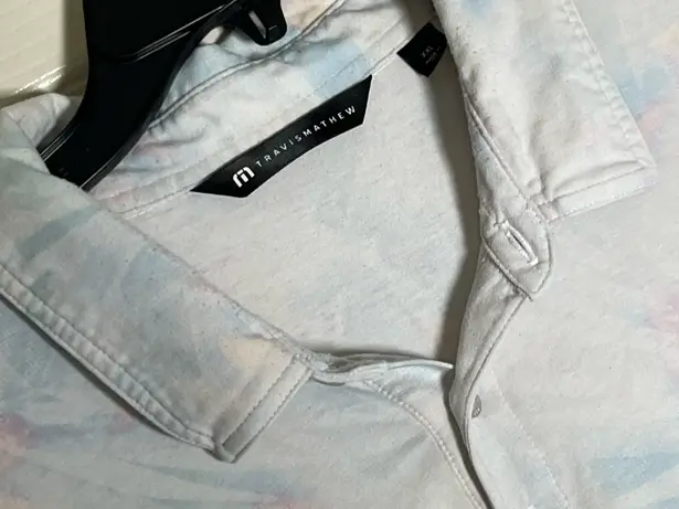 Travis Mathew Shirt Men's XXL 2XL Tie Dye All Over Print Performance Golf Polo - Image 4