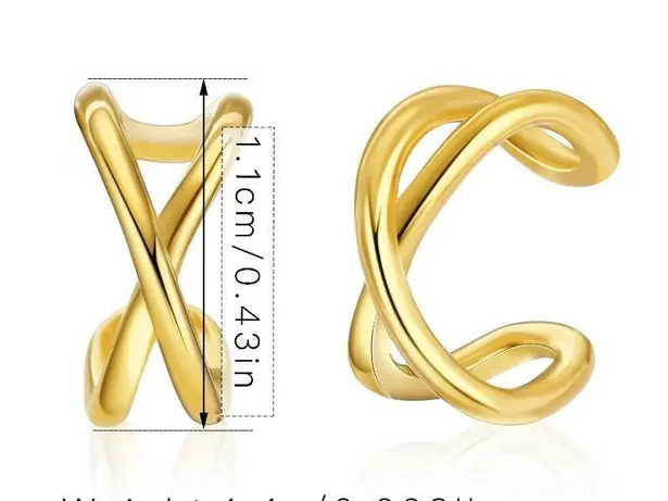 Boutique 18K Gold plated dainty set ear cuff