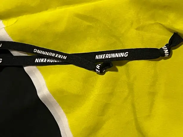 Nike Womens small  Dri Fit Running Shorts 3"-black/yellow/white