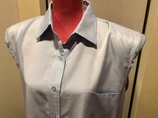 Shoulder Pads Oversize Button Up Size L Blue Size L