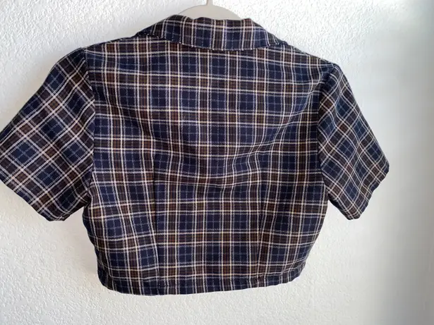 Brandy Melville Plaid Cropped Top