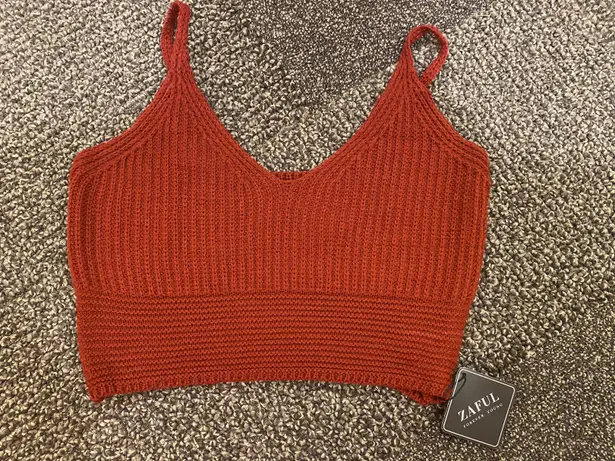 Zaful Cropped Sweater Tank Top