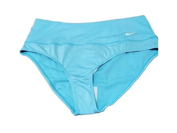 Nike  Copa/Blue-Teal Essential High-Waist Banded Bikini Swim Bottom, US XL-NWT