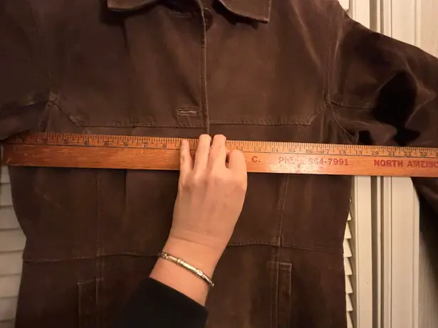 JG HOOK *VINTAGE*1990s* DARK BROWN SUEDE COAT Size M