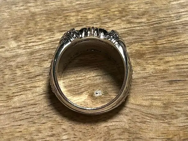 Konstantino 925 Sterling Silver & 18K Gold Mother of Pearl & Black Spinel Ring