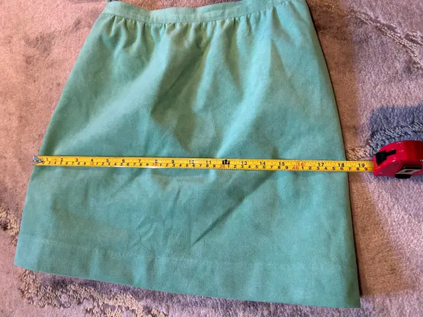 Handmade Aqua Green Suede Two Piece Suit Set