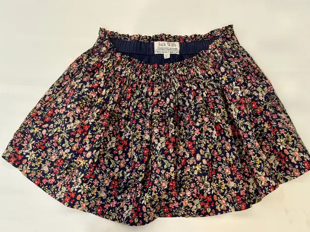 Jack Wills Vintage y2k Ditsy Floral Print Paperbag Waist Pleated Mini Skirt - 6