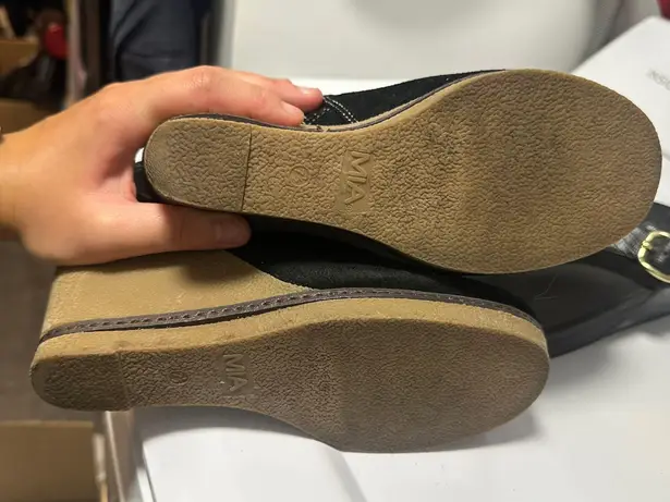 MIA Hazel Suede Booties Wedges - Image 4