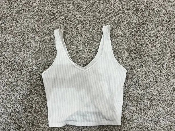 Hollister White Ribbed Tank top