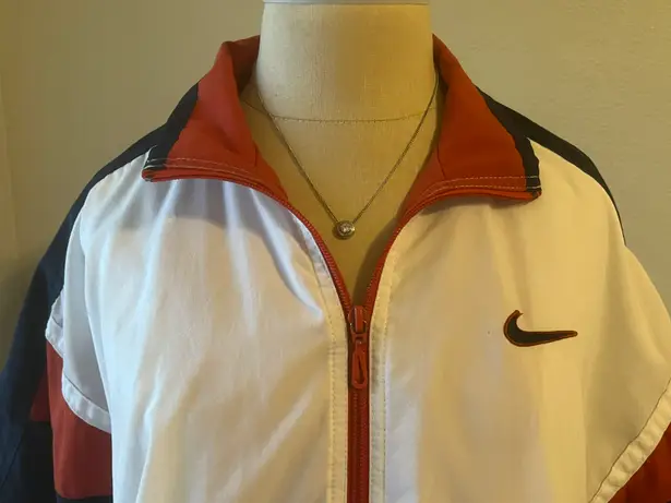 Nike Vintage  Sz S Windbreaker Jacket burnt orange White/Black Full Zip