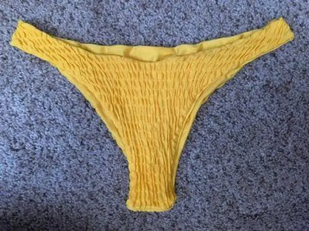 Zaful Yellow Thong Bikini Bottoms