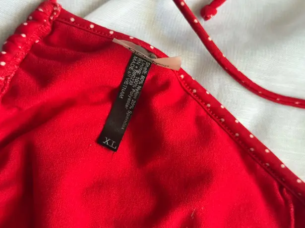 Black Poppy  Polka Dot Ruffle Triangle Bikini Top