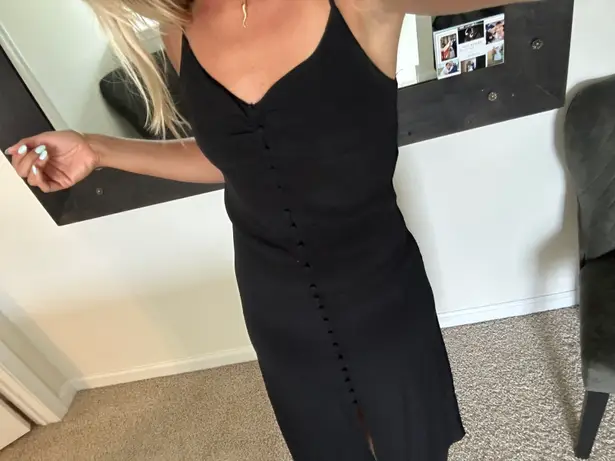 Forever 21 Linen Black Dress 