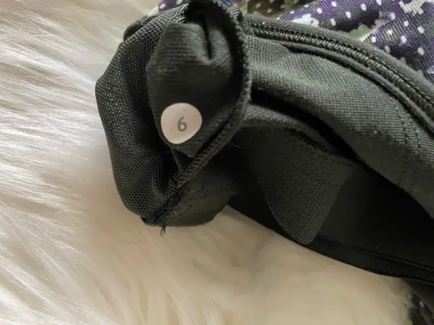 Lululemon   Power Y Tank Top Olive Green Purple Floral Multi Dot 