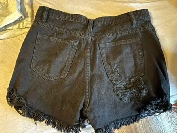 Missguided Black Jean Shorts