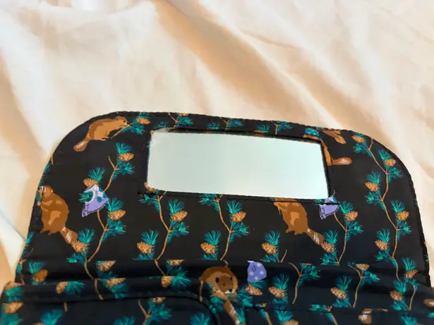 Vera Bradley BNWT  Merry Mischief Brush and cosmetic case black 