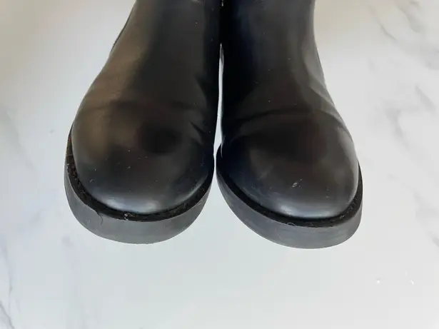 LOFT  Women Heel Ankle Boots Black Size 10M Faux Leather Zip