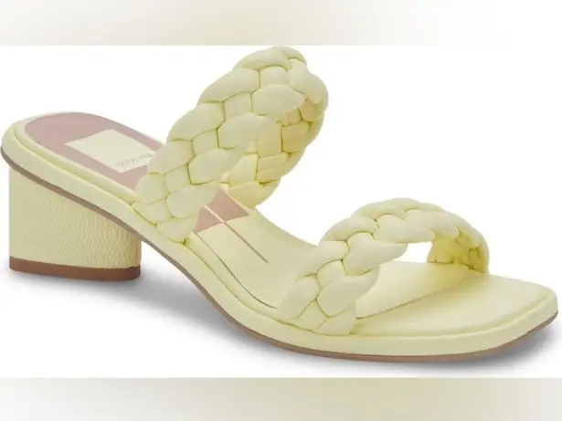 NEW Dolce Vita Ronin Sandals Pastel Yellow Braided Straps
Square Toe sz 12
