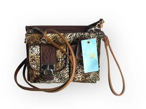 Kathy Van Zeeland new ❤︎︎ Crossbody Wallet Clutch Handbag ❤︎︎ Animal Print ❤︎︎