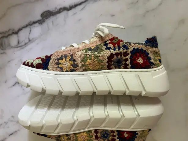 Free People Catch Me If You Can Crochet Tennis Sneakers Shoes