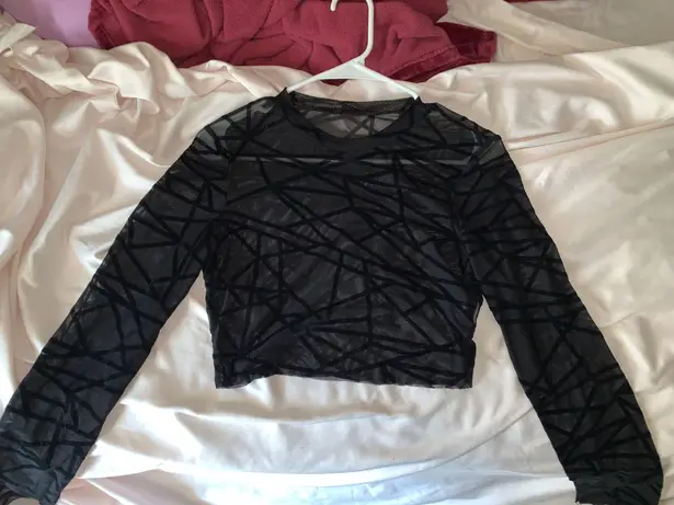 Black Mesh Long Sleeve