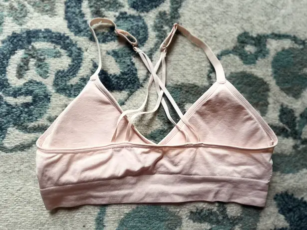 Danskin Sports Bra Bralette Peach Cross Back