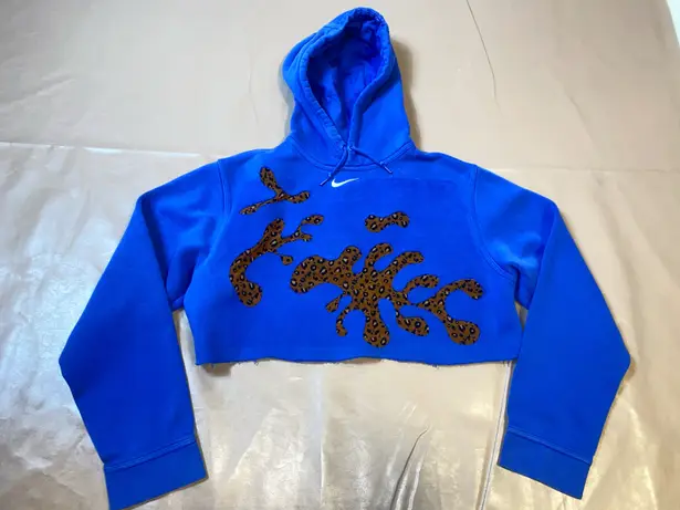 Nike crop hoodie patchwork. Size medium