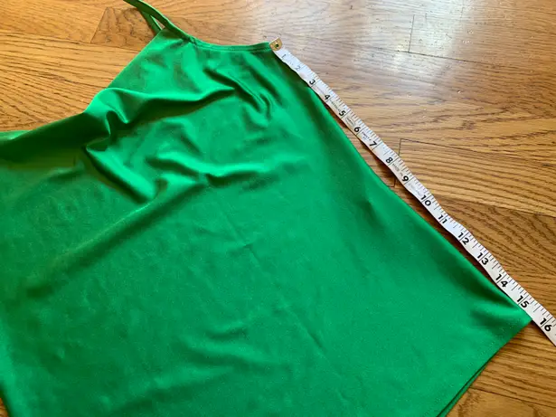 Cowl neck strappy cami top green size S
