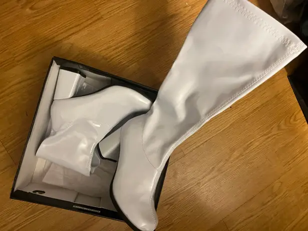 White Go Go Boots Size 6