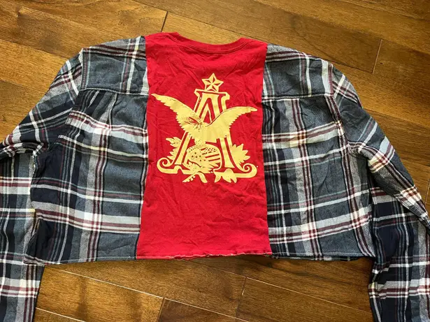 Reworked Flannel Shirt Size L