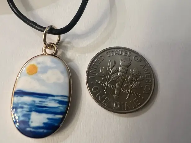 Handmade Beach Necklace 18K Gold Plated Stainless Steel | Beach Sun charm 🌊