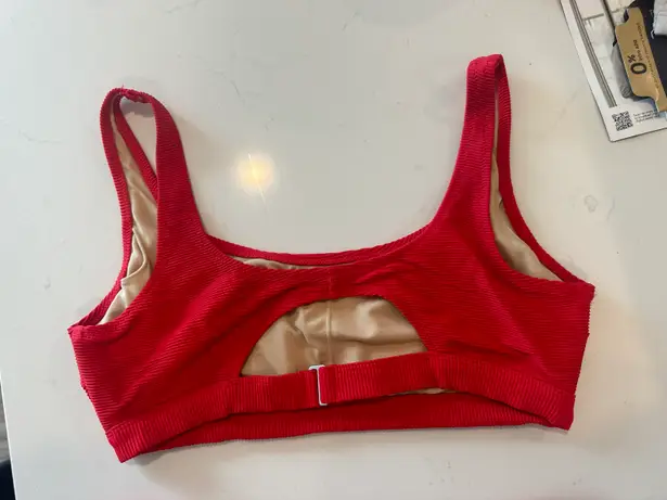 Old Navy Red Ribbed Bikini 