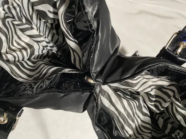 Large Black Puffer Nylon Padded Tote Handbag