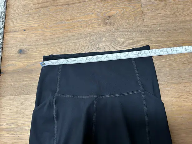 Girlfriend Collective XS leggings with pockets - black, 7/8 ankle.