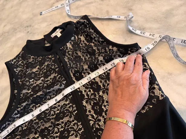 Roommates  Black Sleeveless with Lace Top Dress