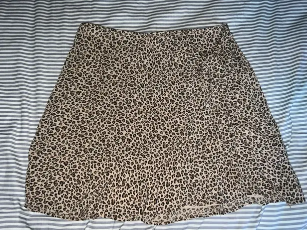 Abercrombie & Fitch Leopard Print Wrap Skirt