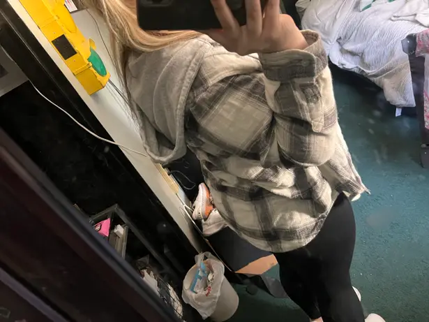 American Eagle Hooded Flannel