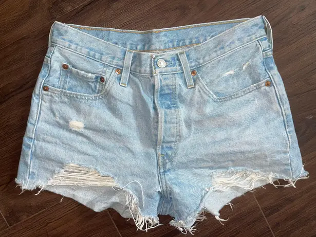 Levi's 501 High-Rise Denim Cut Off Shorts