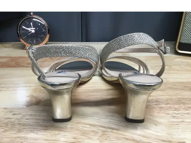 Nina New York Nelena Women's US 6.5W Gold Ankle Strap Embellished Dress Sandals