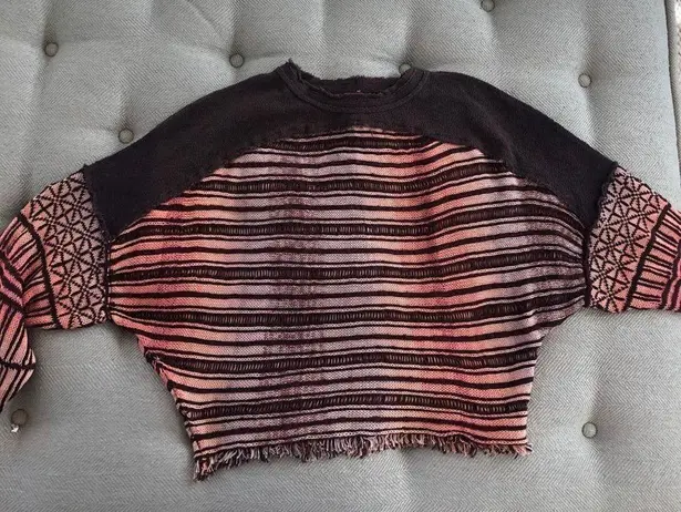 Free People  NWOT Sample Sweater Fringe Crop S