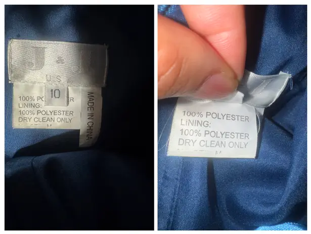 J&J Strapless long blue dress with beading and corset 10/M Size M