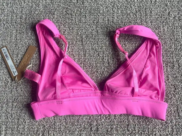 SKIMS SIGNATURE SWIM PLUNGE BIKINI TOP Size Xs In Taffy Barbie Pink Nwt New