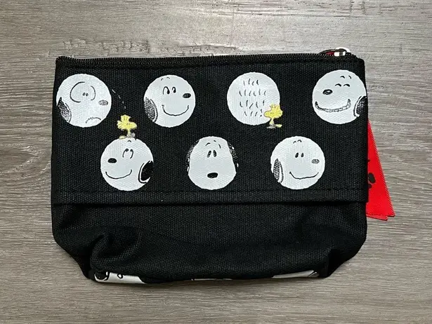 Peanuts snoopy woodstock mini wallet coin pouch Black